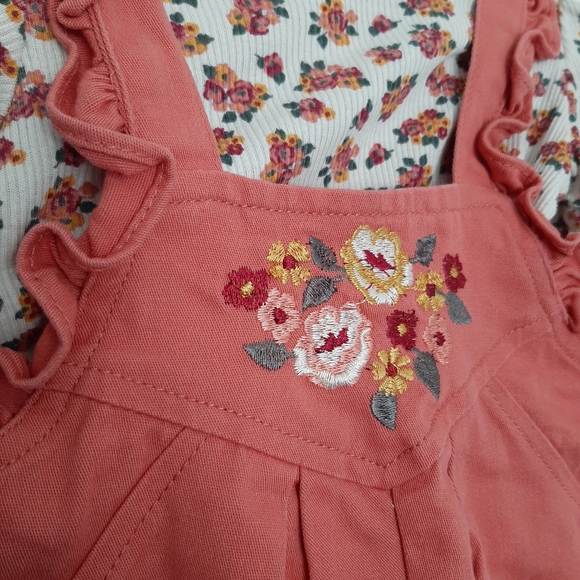 Floral Overall Set🌹3-6 months - Picture 2 of 8